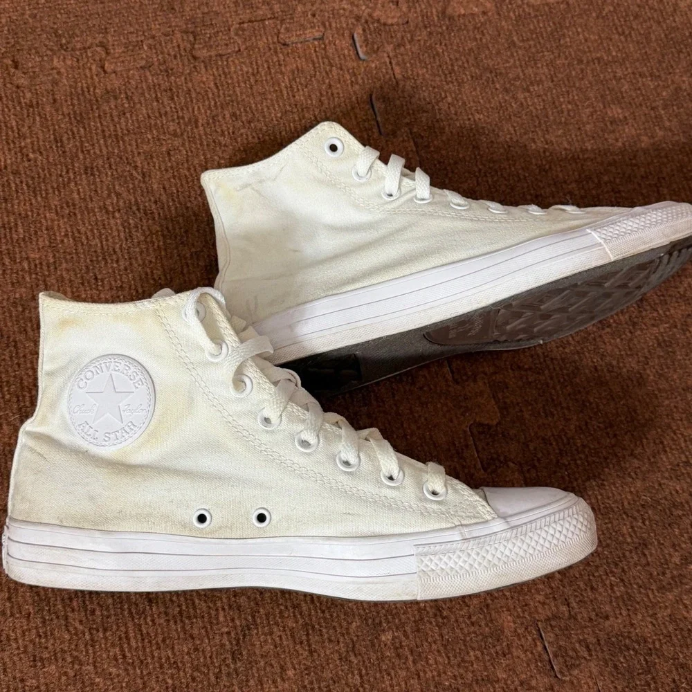 Converse Chuck Taylor All Star High Top White Monochrome 1U646F Mens 9 Womens 11 - Picture 9 of 12